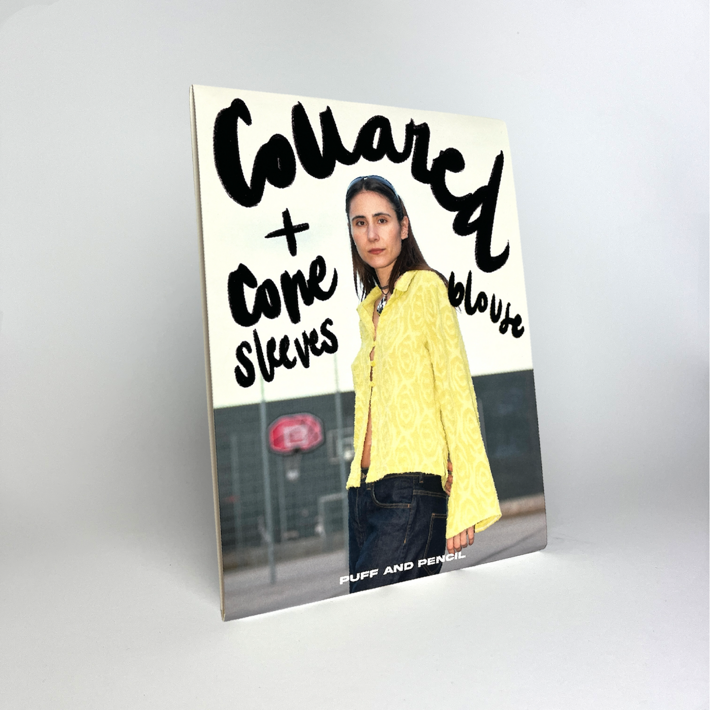 COLLARED BLOUSE + CONE SLEEVES - PRINTED PATTERN