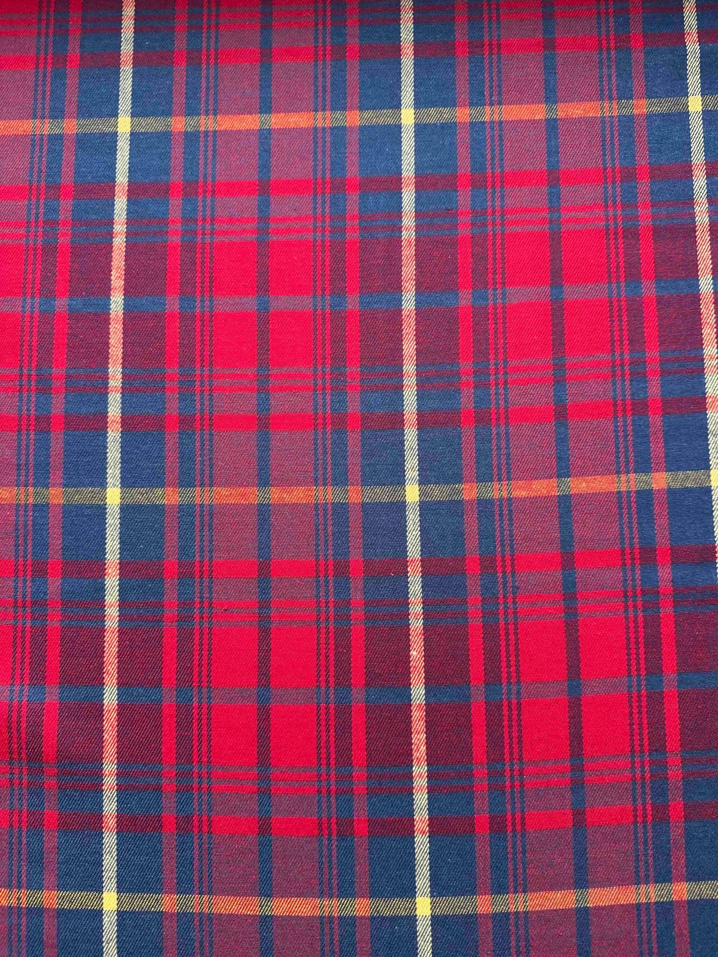 FABRIC PACKAGE: Cotton Tweed - Checked Bright Red