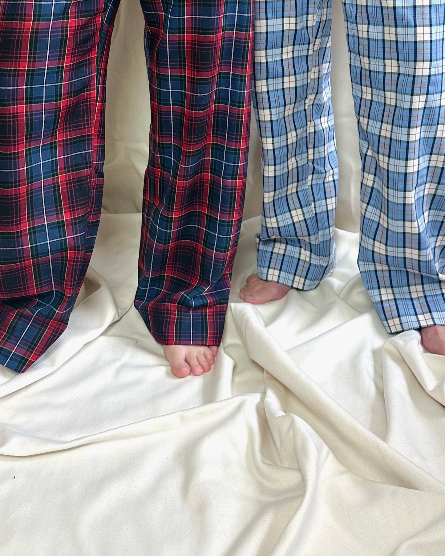 FABRIC PACKAGE: Cotton Tweed - Checked Red/Blue