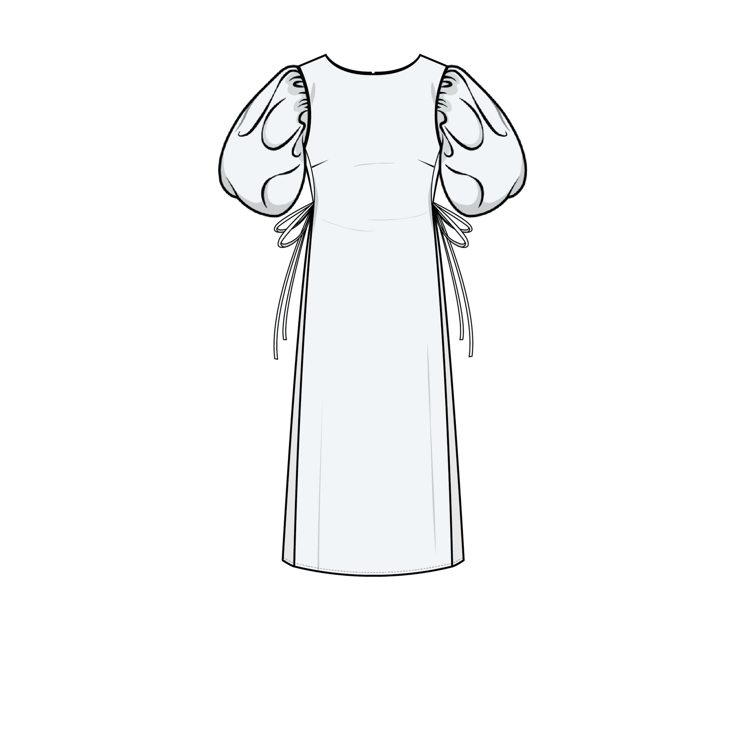 PANEL DRESS x PUFF SLEEVES (PDF)