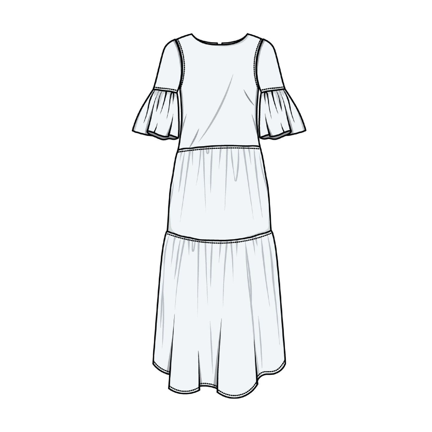 LAYERS DRESS x FLOUNCE SLEEVES (PDF)