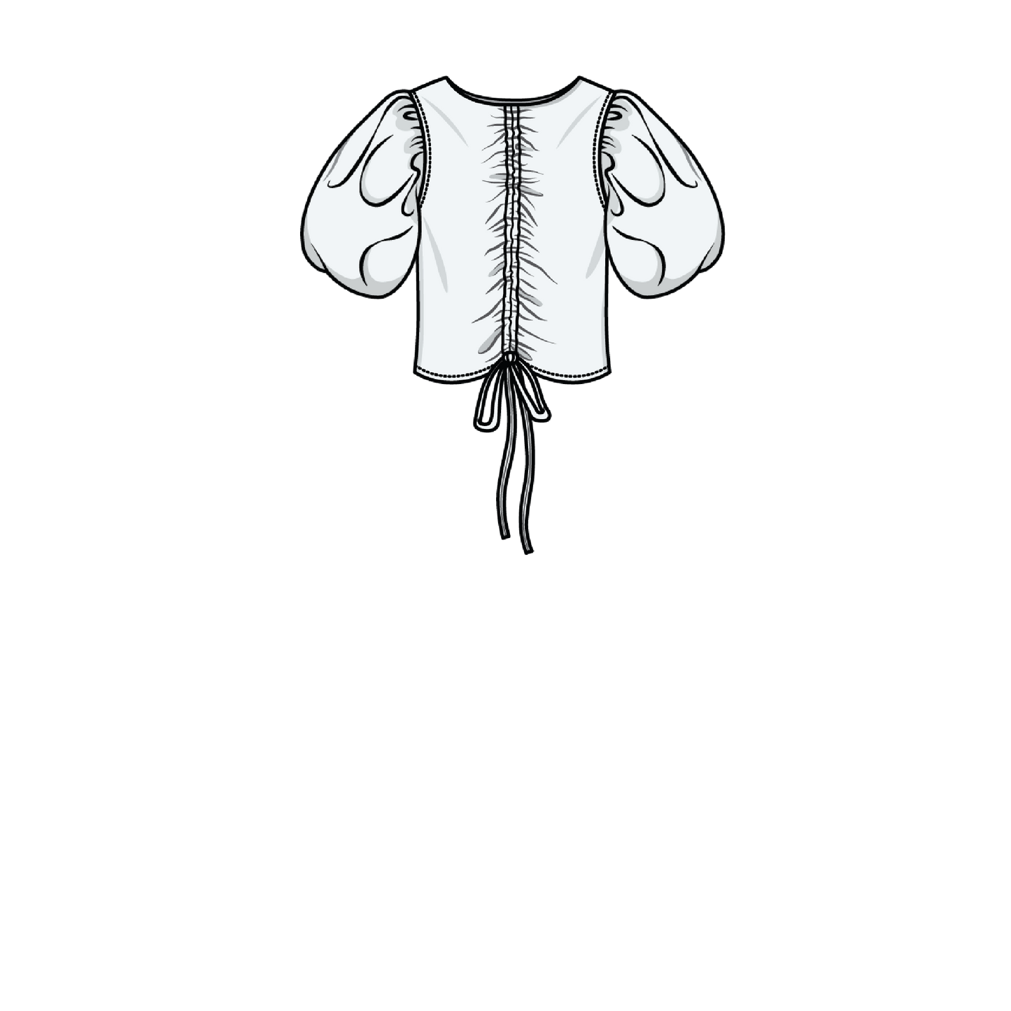 DRAW BLOUSE x PUFF SLEEVES (PDF)
