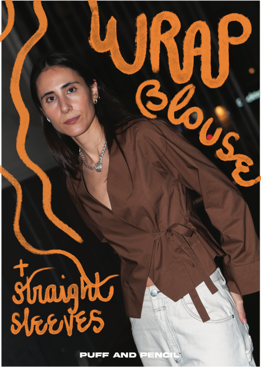 WRAP BLOUSE X STRAIGHT SLEEVES (PAPER)