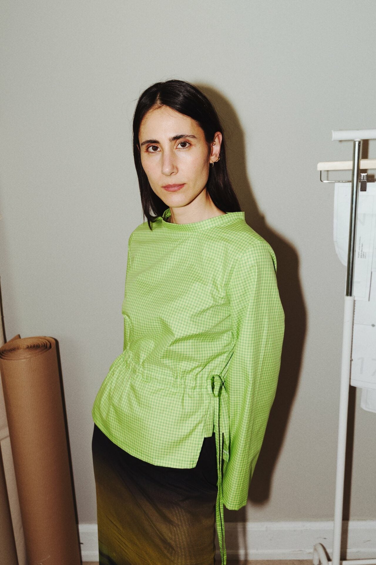 TIE WAIST BLOUSE x CONE SLEEVE x STANDING COLLAR (PDF)