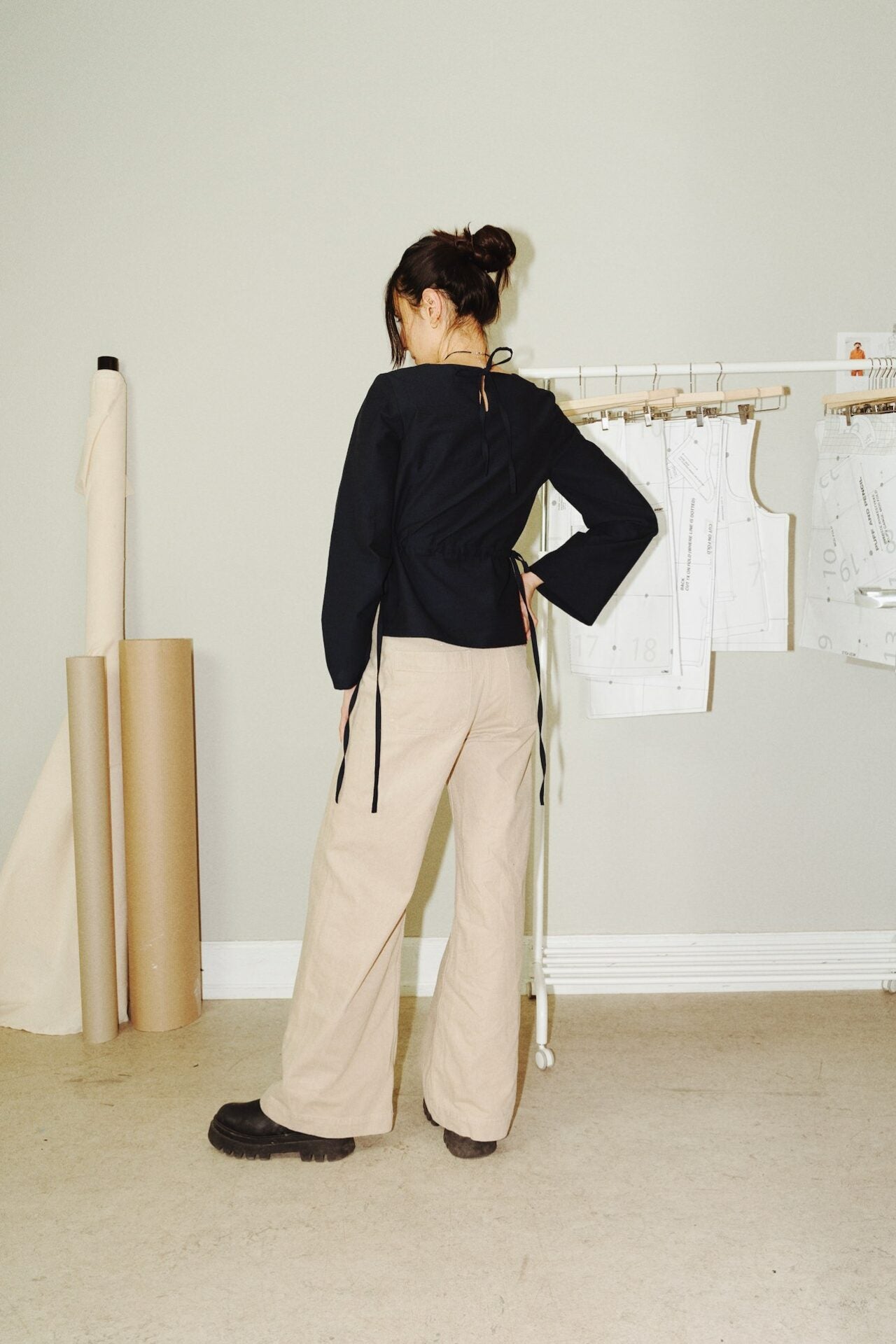 TIE WAIST BLOUSE x CONE SLEEVE (PDF)