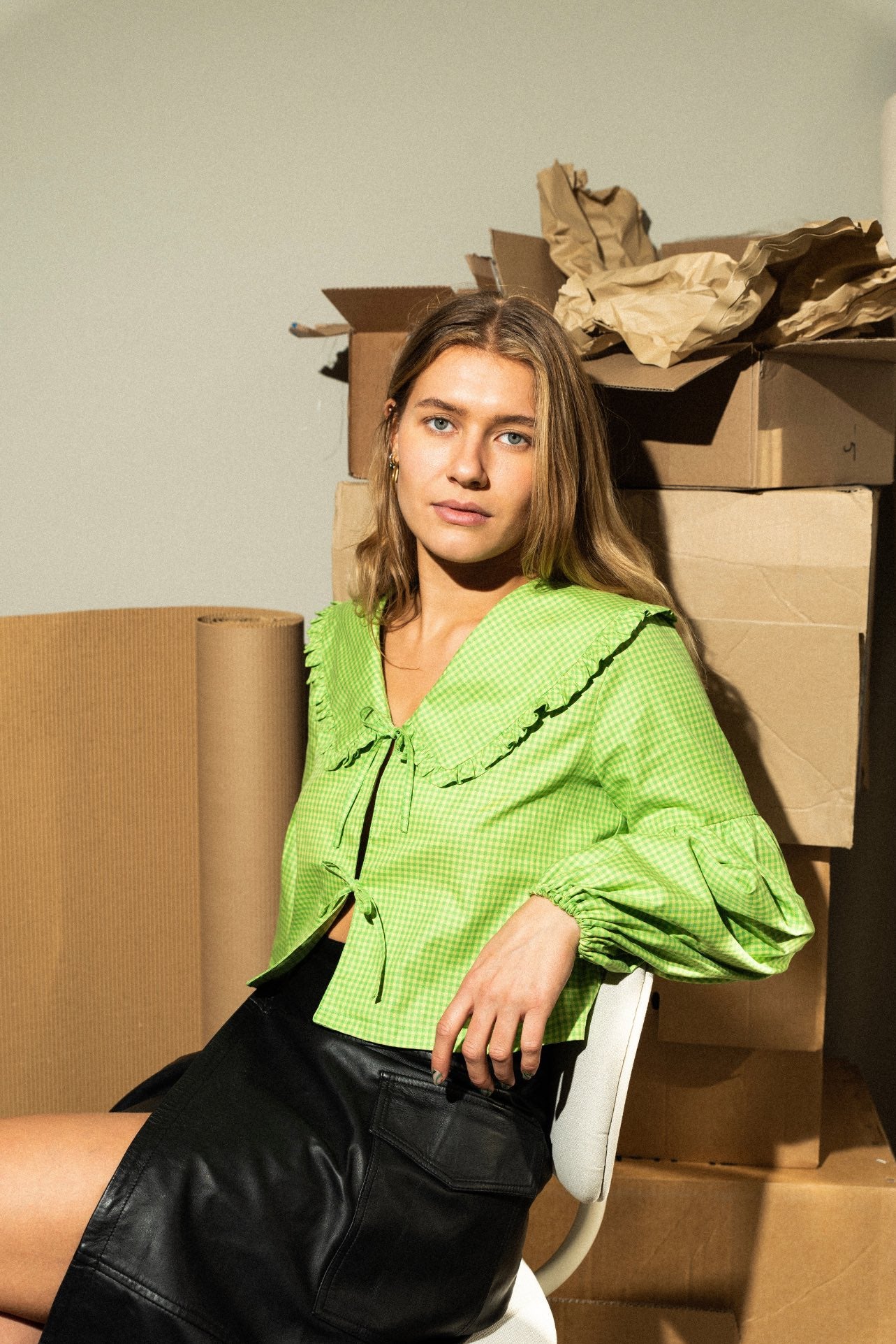TIE BLOUSE x PEGGY COLLAR x LANTERN SLEEVE (PDF)