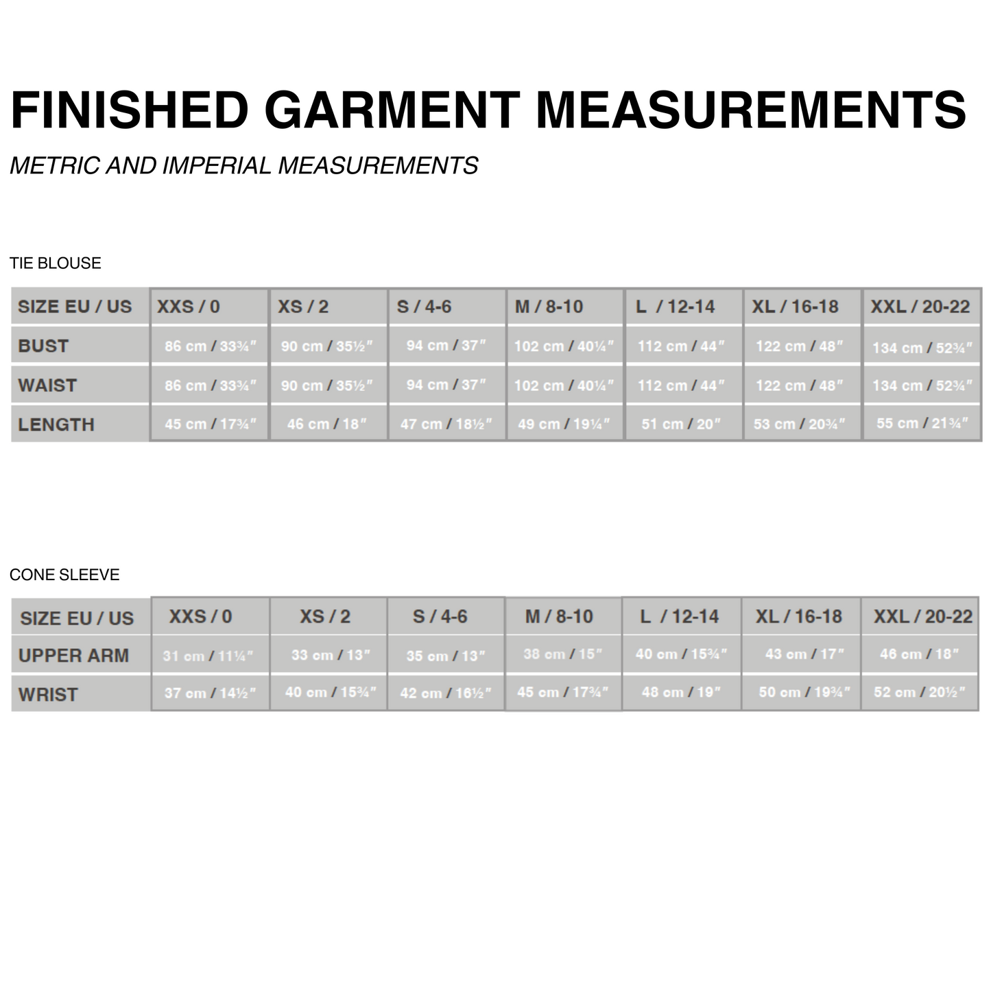 TIE BLOUSE x CONE SLEEVE (PDF)