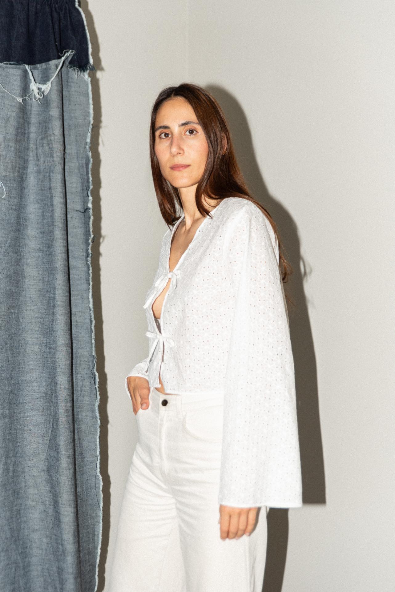 TIE BLOUSE x CONE SLEEVE (PDF)