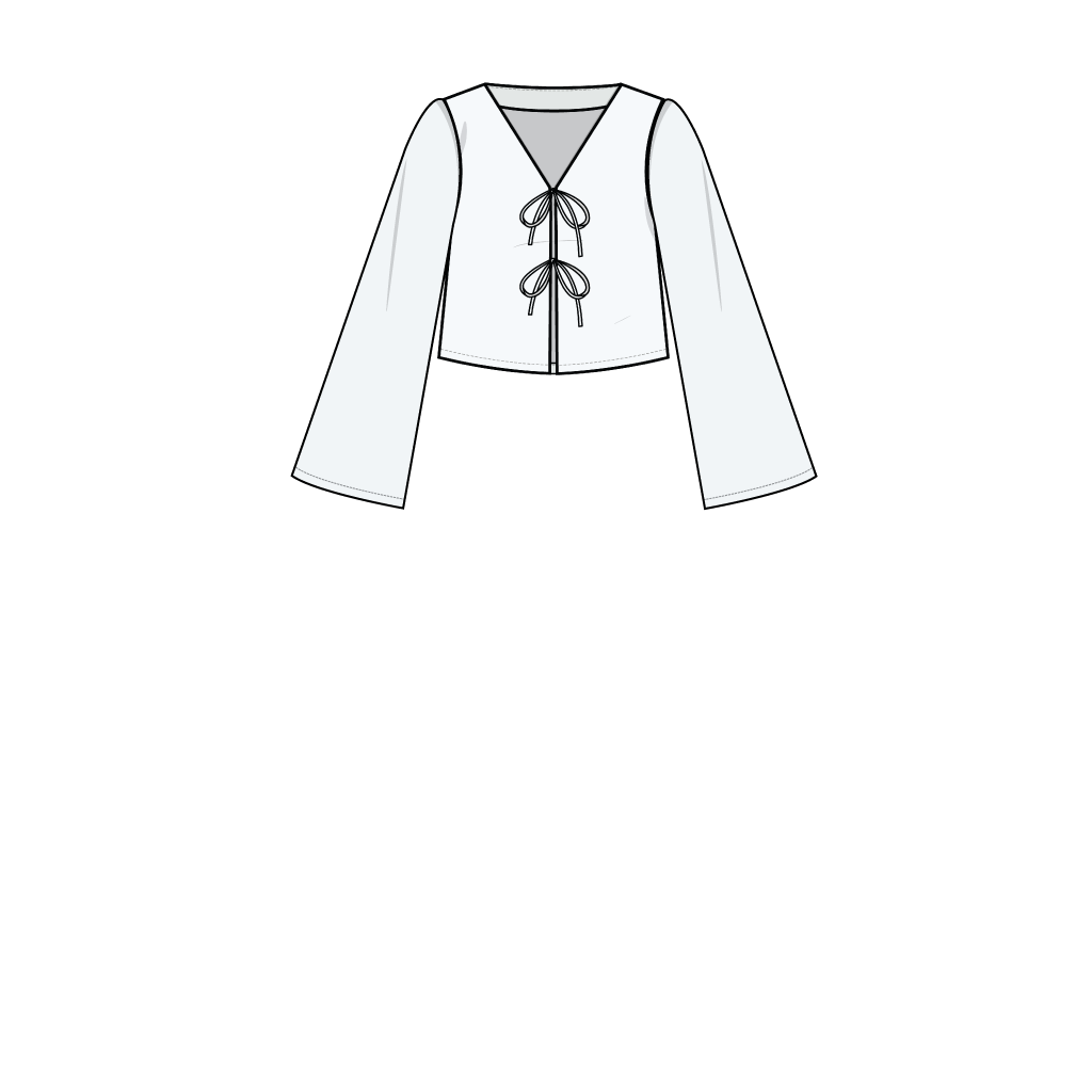TIE BLOUSE x CONE SLEEVE (PDF)