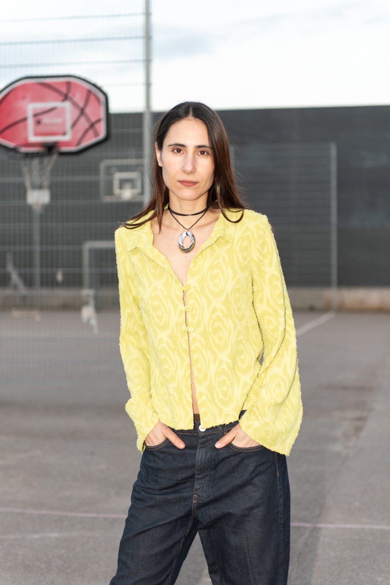 COLLARED BLOUSE + CONE SLEEVES - PRINTED PATTERN