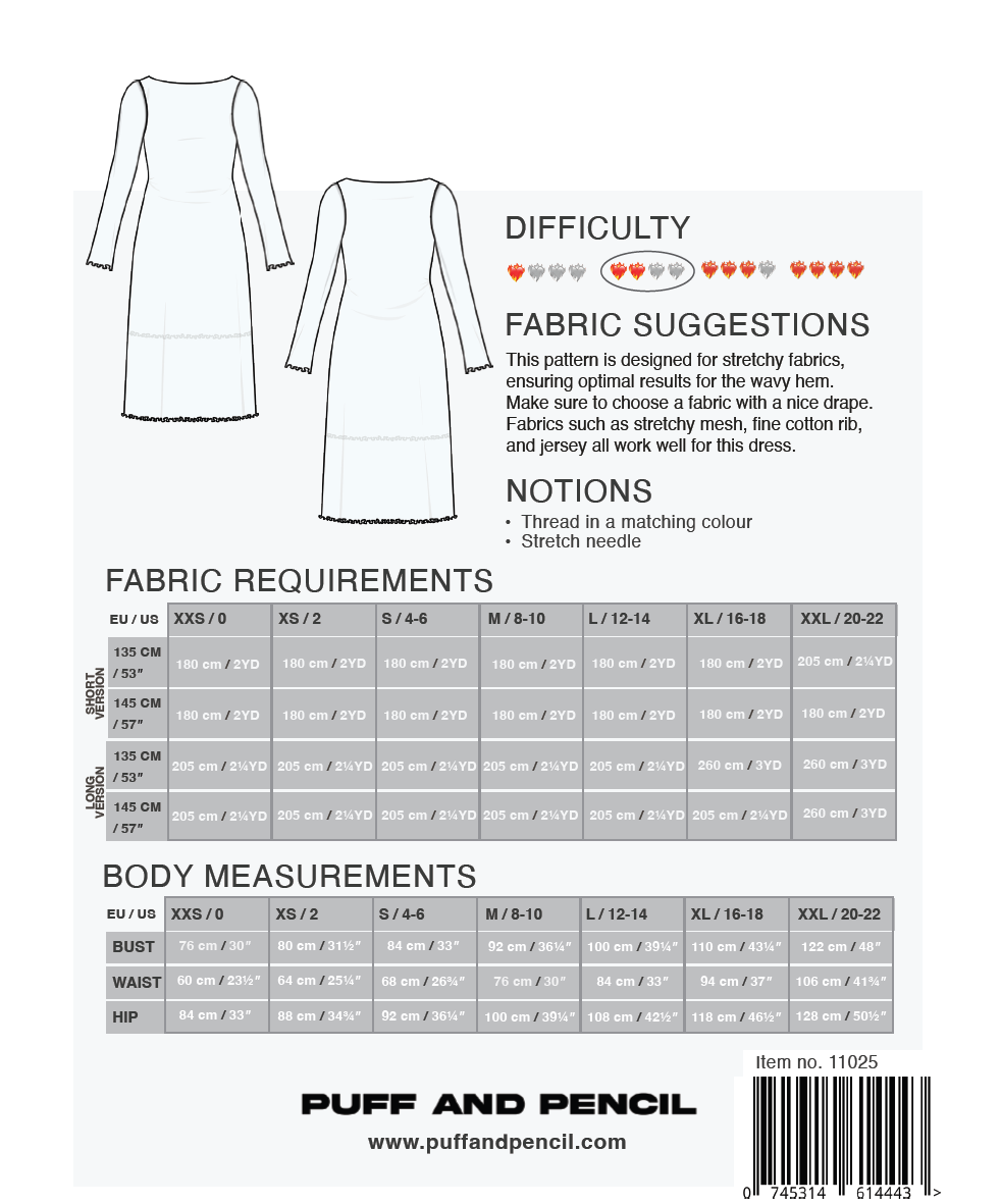 WAVY HEM DRESS x SLIM SLEEVE (PAPER)