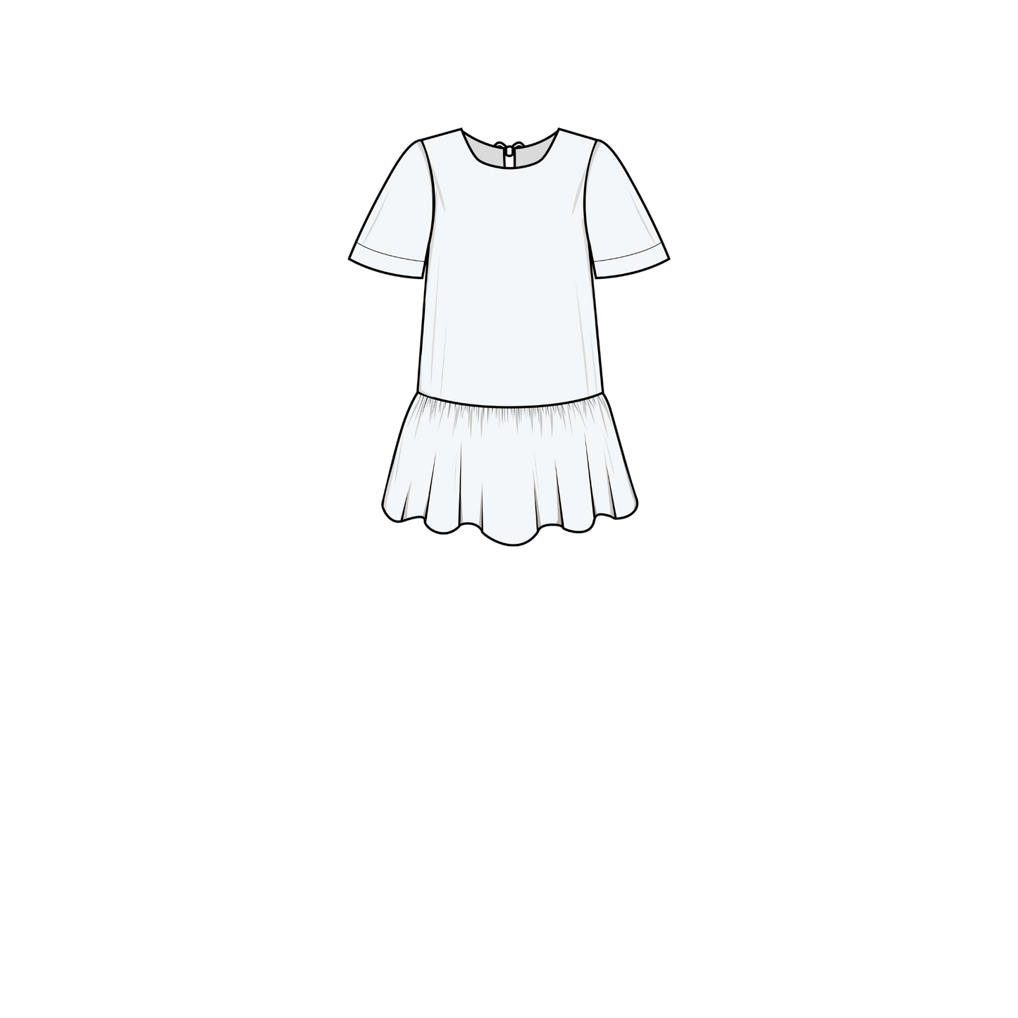 RUFFLE DRESS x BIG T SLEEVES (PDF)