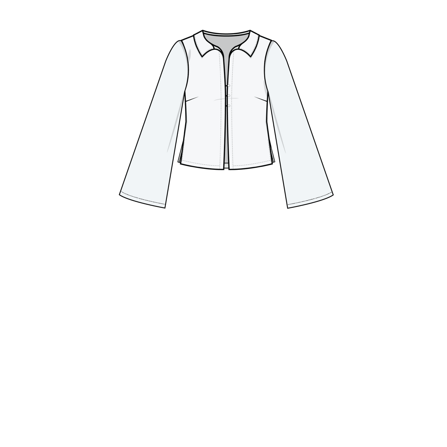 COLLARED BLOUSE x CONE SLEEVES (PDF)