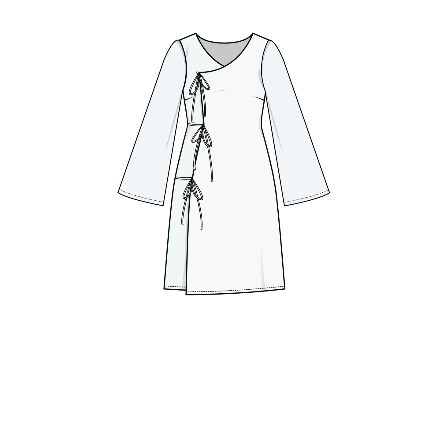 CROSSOVER DRESS x CONE SLEEVES (PDF)