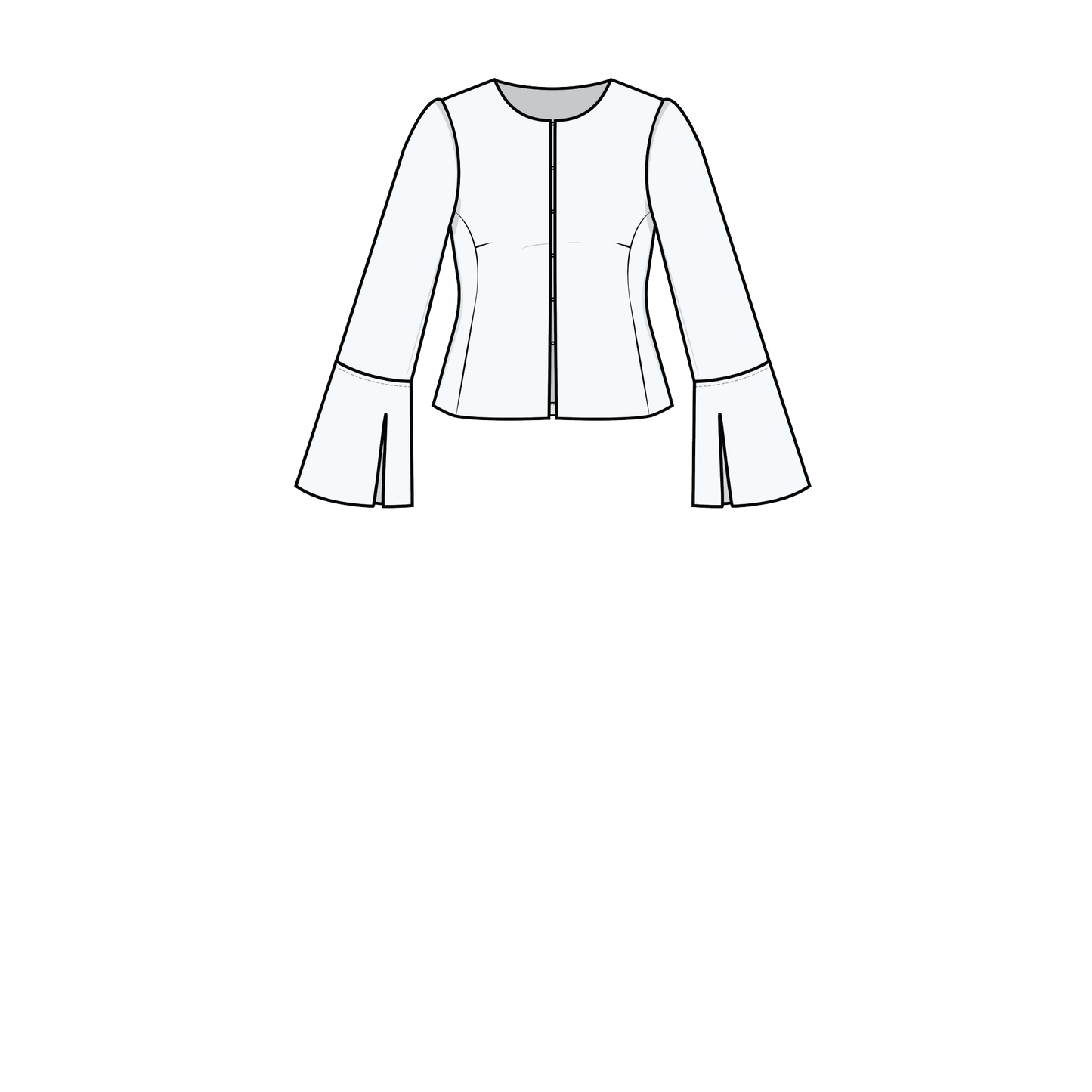 SILHOUETTE BLOUSE x TRUMPET SLEEVES (PDF)