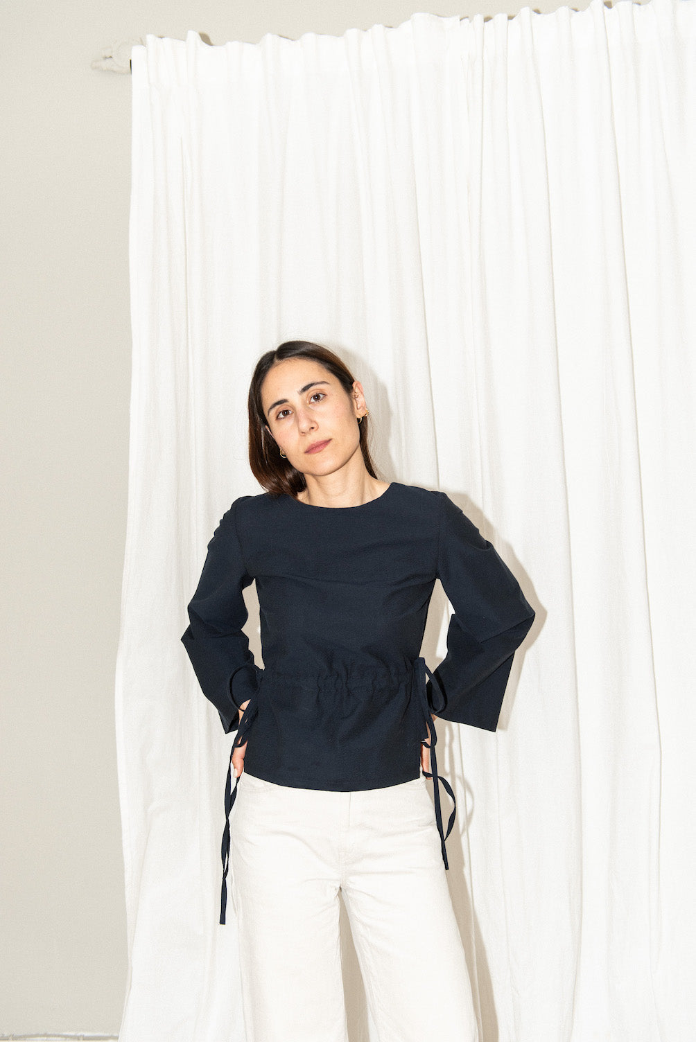 TIE WAIST BLOUSE + CONE SLEEVES (PAPER)