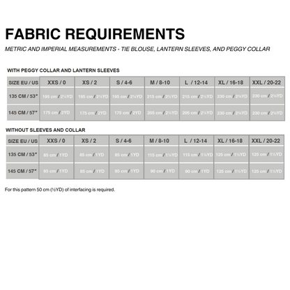 TIE BLOUSE x PEGGY COLLAR x LANTERN SLEEVE (PDF)