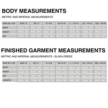 SLASH DRESS x CAP SLEEVES (PDF)