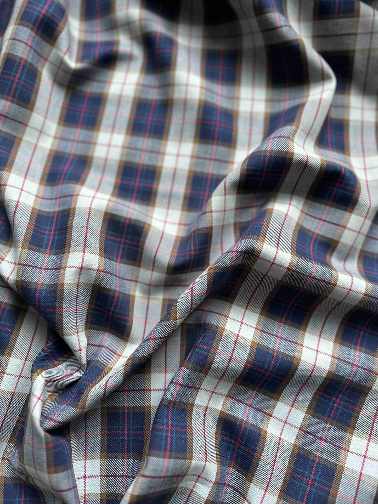 FABRIC PACKAGE: Cotton Tweed - Checked Dark Blue