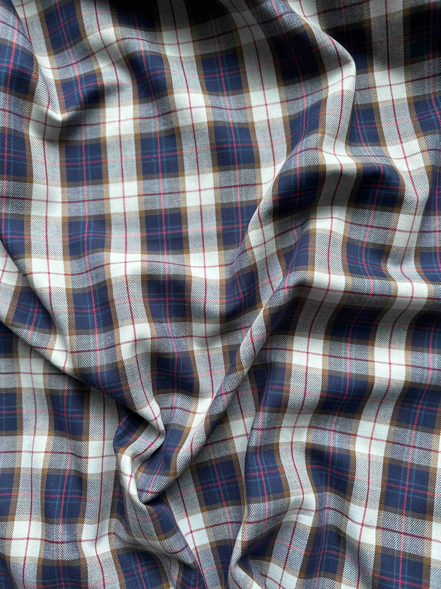 FABRIC PACKAGE: Cotton Tweed - Checked Dark Blue