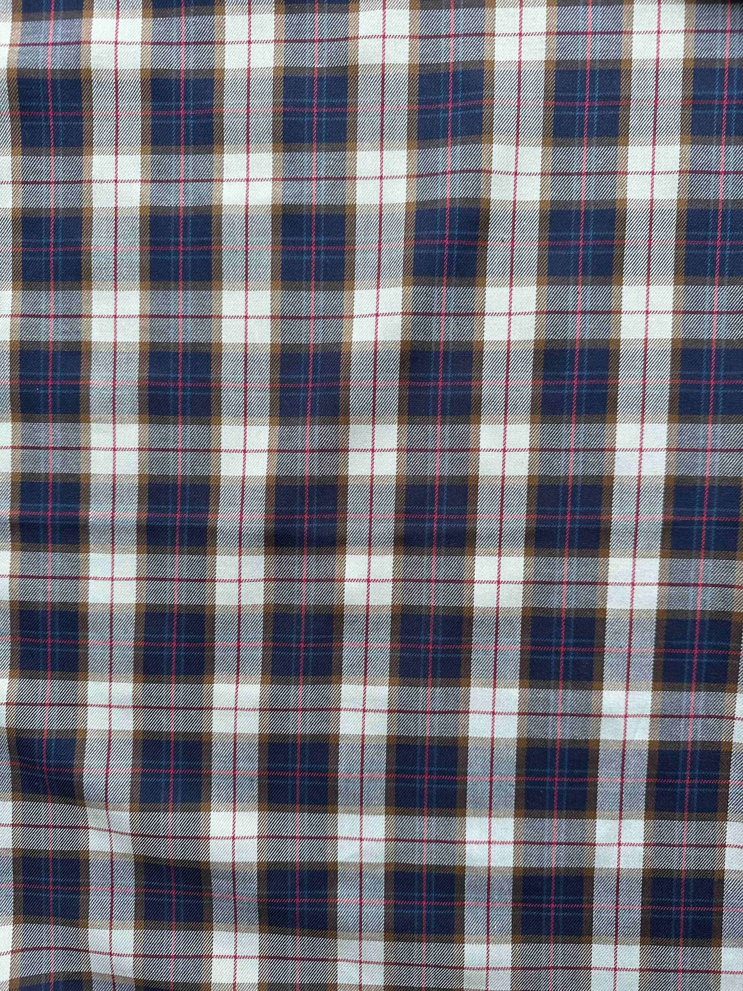 FABRIC PACKAGE: Cotton Tweed - Checked Dark Blue