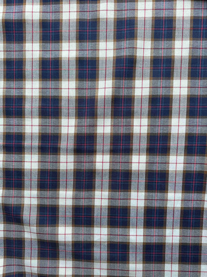 FABRIC PACKAGE: Cotton Tweed - Checked Dark Blue