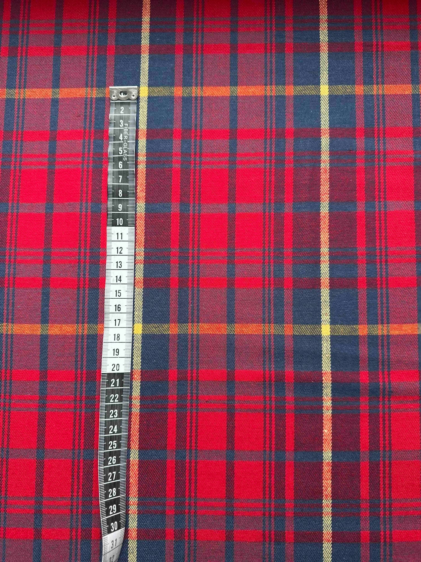 FABRIC PACKAGE: Cotton Tweed - Checked Bright Red