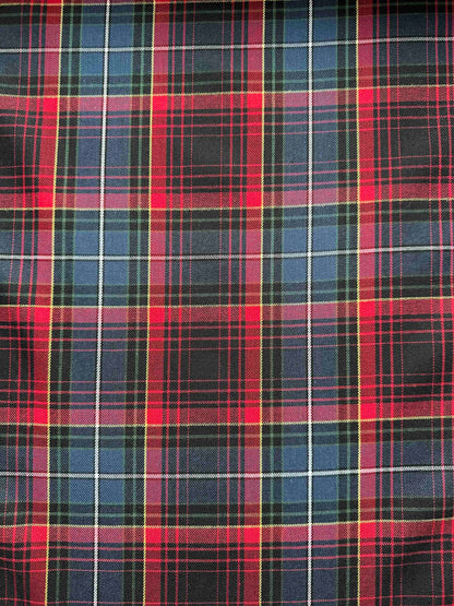 FABRIC PACKAGE: Cotton Tweed - Checked Red/Blue