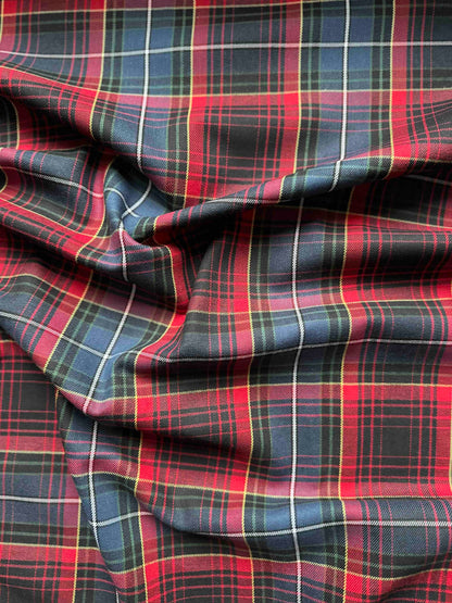 FABRIC PACKAGE: Cotton Tweed - Checked Red/Blue