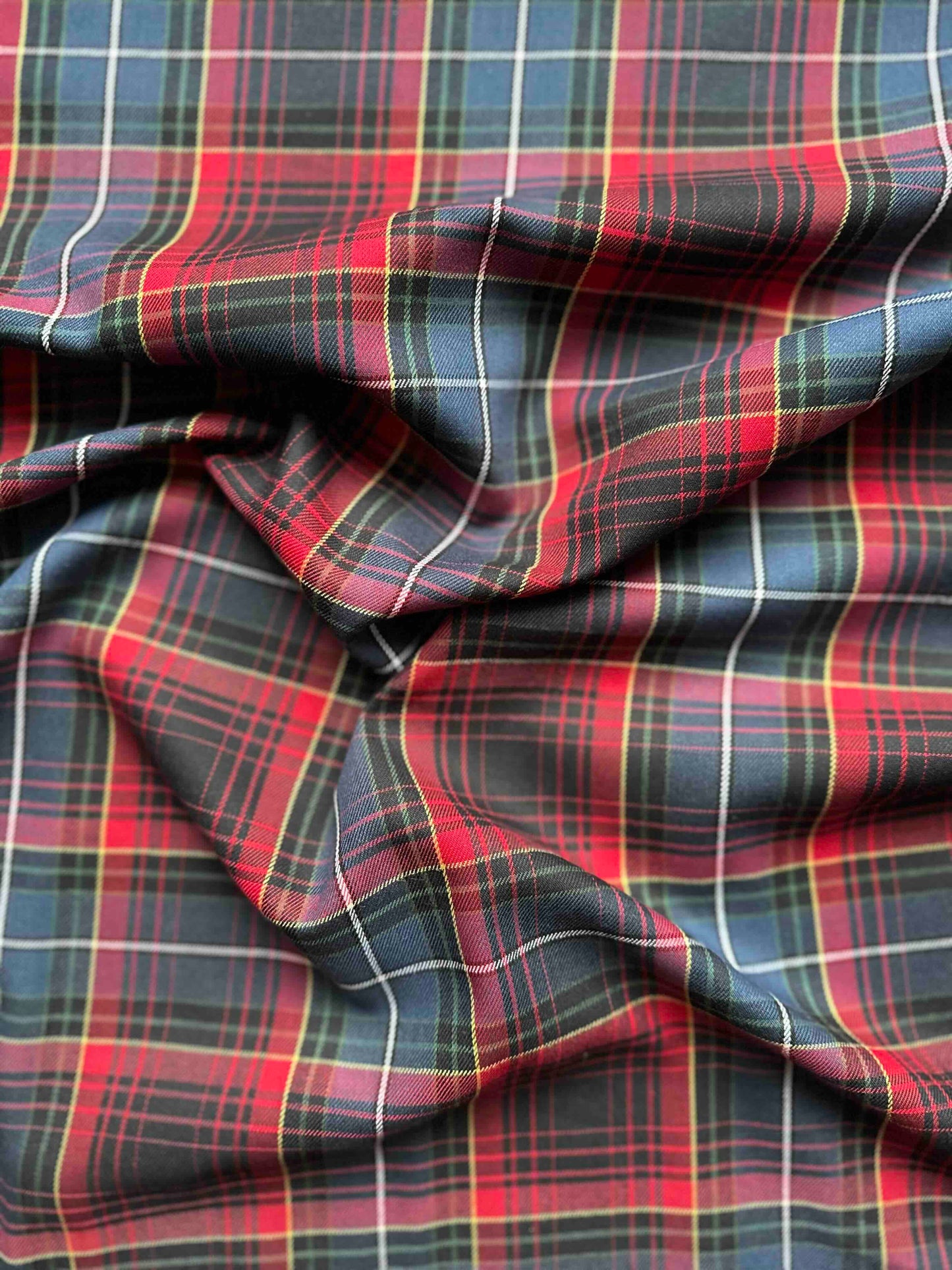 FABRIC PACKAGE: Cotton Tweed - Checked Red/Blue