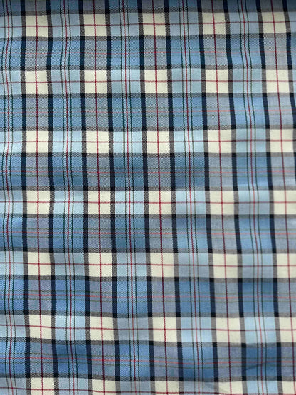 FABRIC PACKAGE: Cotton Tweed - Checked light blue