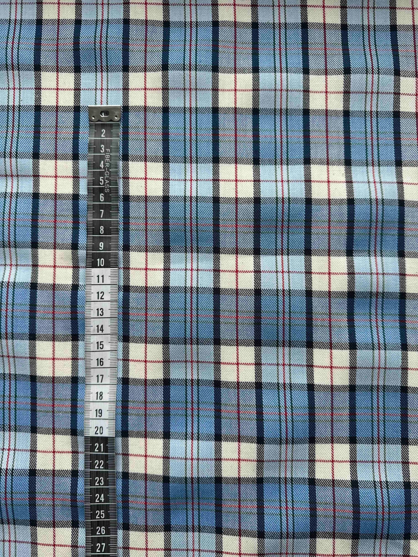 FABRIC PACKAGE: Cotton Tweed - Checked light blue