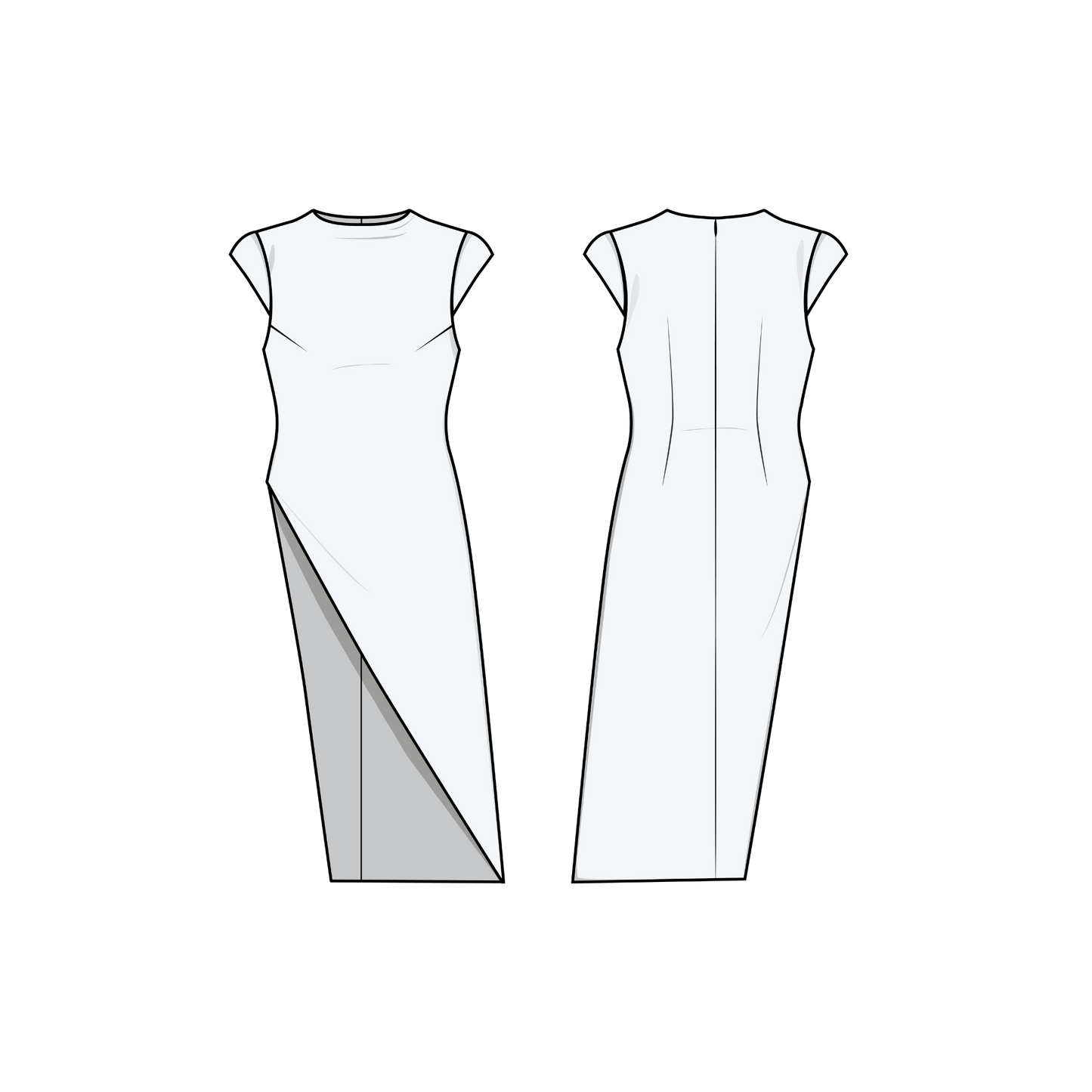 SLASH DRESS x CAP SLEEVES (PDF)