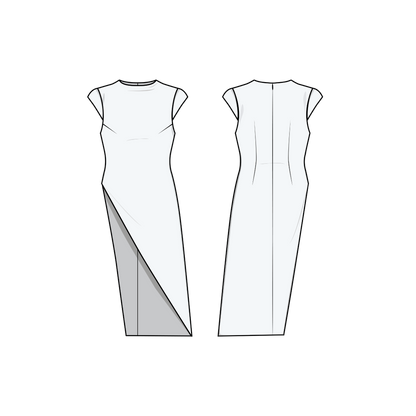 SLASH DRESS x CAP SLEEVES (PDF)