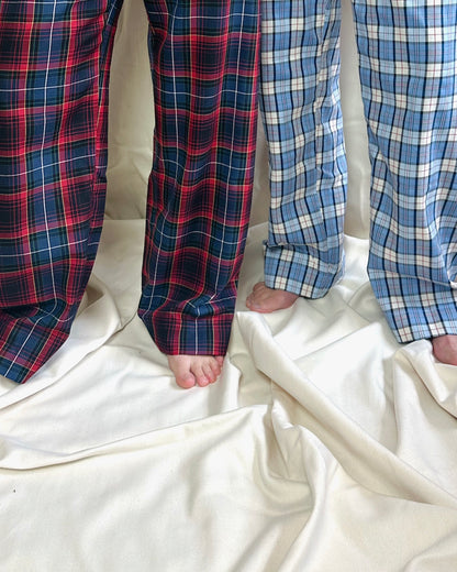 FABRIC PACKAGE: Cotton Tweed - Checked Red/Blue