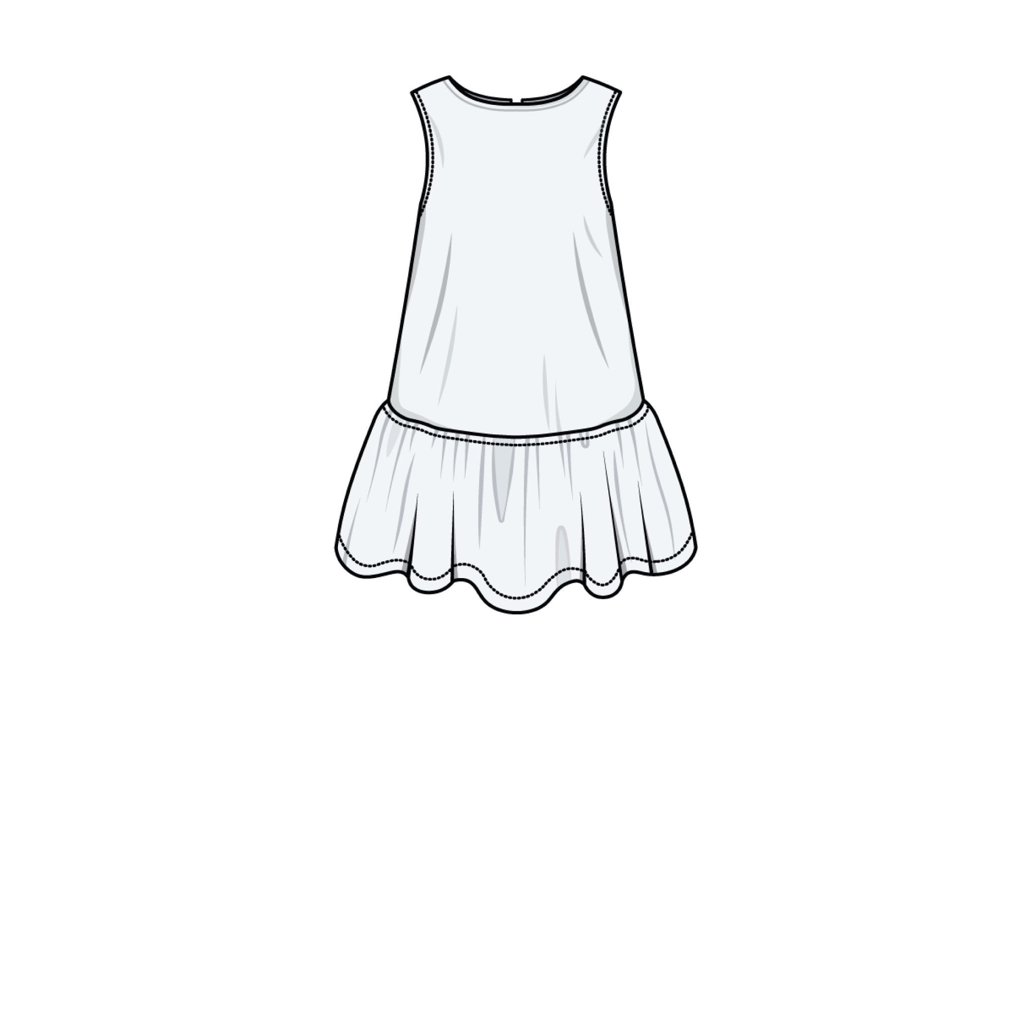 RUFFLE DRESS (PDF) – Puff and Pencil